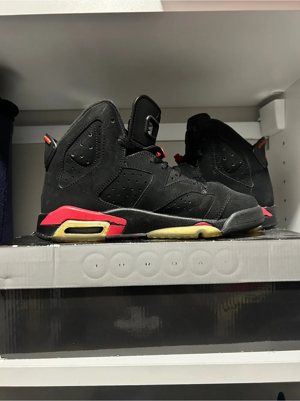 Air Jordan 6 Retro GS “Varsity Red” 2010 Black Red 5.5Y 384665-061 + Box